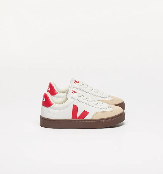VOLLEY ELASTIC LACES LEATHER WHITE PLATINE