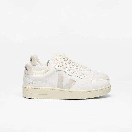 V-90 LEATHER WHITE SILVER BLACK