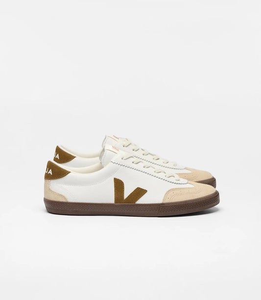 VOLLEY LEATHER WHITE NATURAL BARK