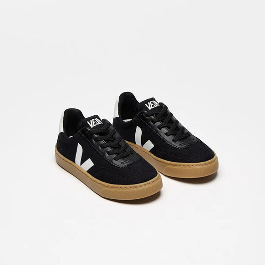 VOLLEY ELASTIC LACES CANVAS BLACK WHITE NATURAL