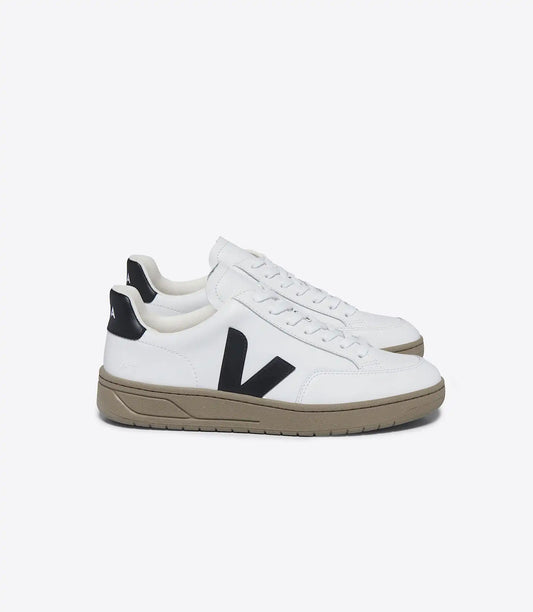 V-12 LEATHER WHITE BLACK DUNE